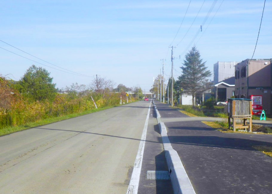 由仁町　由仁高線歩道改築工事02